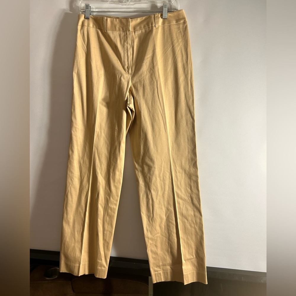 AK ANNE KLEIN STRETCH COTTON BLEND LT CARMEL HAS BELT LOOPS KHAKI STYLE PANTS 10